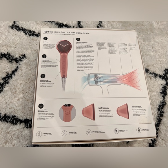 T3 Cura Hair Dryer Pink - Picture 4 of 7